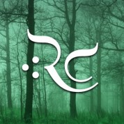 Logo for Ryan Collier on a misty green wood background.