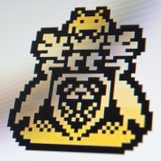Photograph of the ARU Game Jam logo on a monitor.