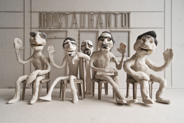 Photograph of all characters created for Restauranto
