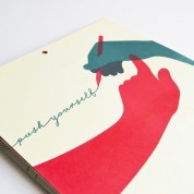 Photograph of my Push Yourself illustration for the LMNOP Calendar 2012