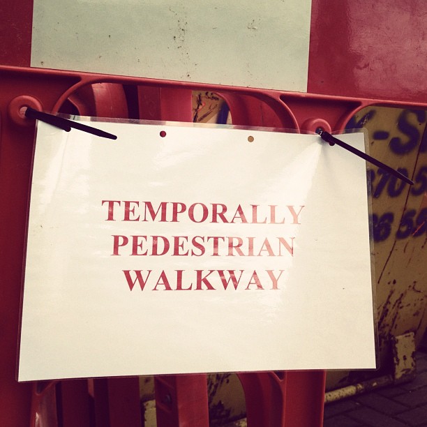 I’ve never seen a walkway so temporally pedestrian.