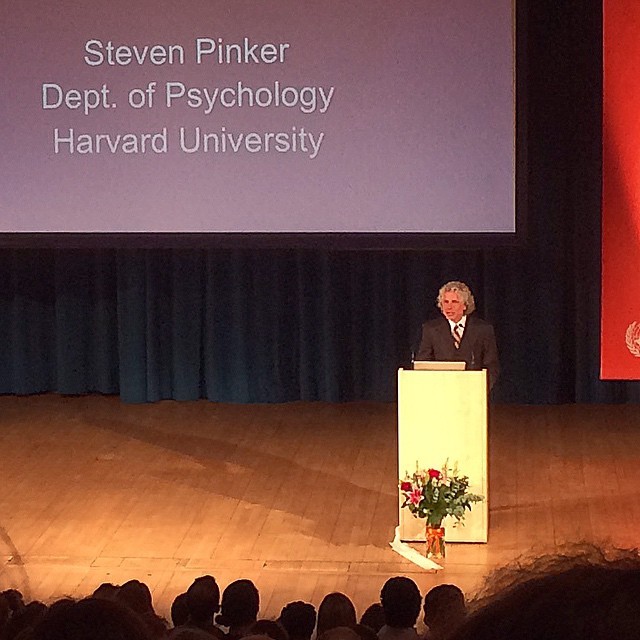 Steven Pinker’s 60th birthday present was to have Inja and me in his audience.