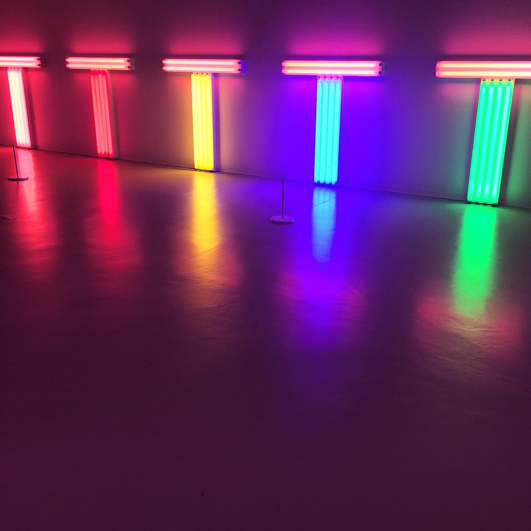 Untitled, no really. #untitled #danflavin #tate #stives #cornwall fluorescent #light #reflection