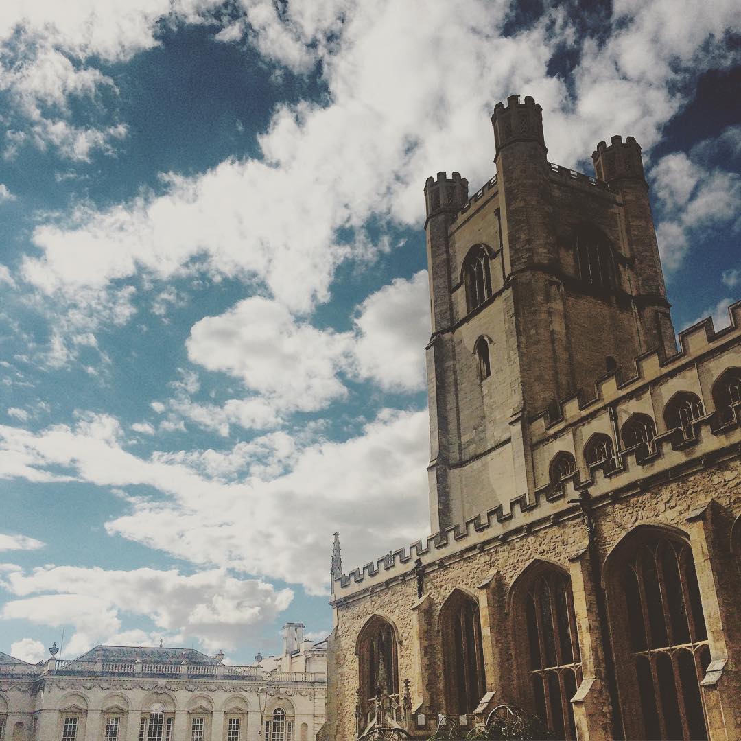 It’s no cornish coastline; which might be a relief to some. #cambridge #church #tower #college #clouds