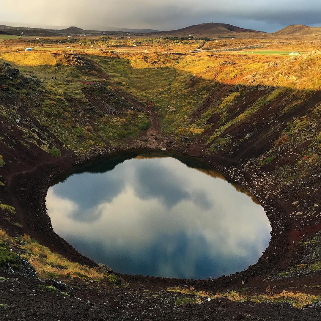 And then a #hole, in the #earth. #crater #kerið