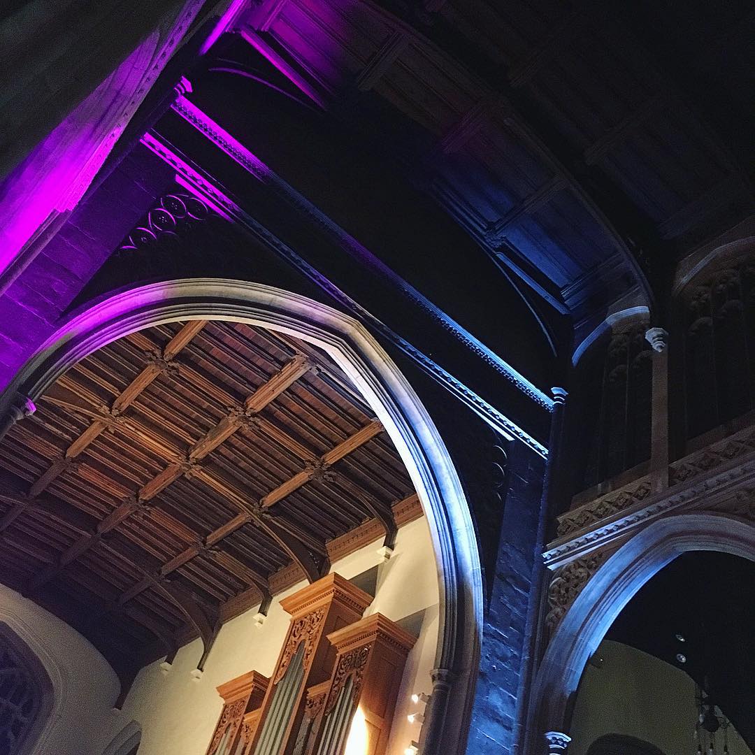 It was a bit showy in the #church that night. #light #architecture #cambridge #greatstmarys #unlockcambridge