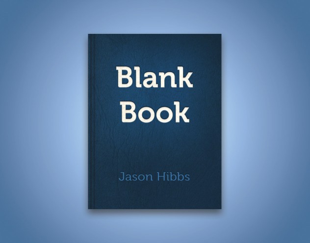 Screenshot of the Blank Book cover image.